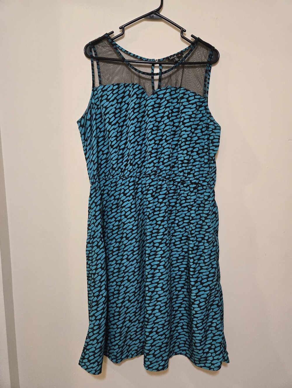 Love Teal And Black Dress Size 2x